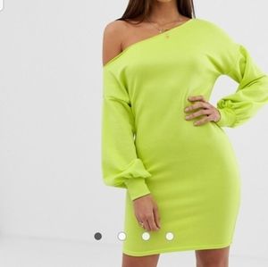 ASOS DESIGN off shoulder sweat dress NWT size 6